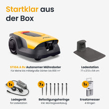 Laden Sie das Bild in den Galerie-Viewer, Stiga kabelloser Mähroboter A 8v - mit kostenloser Abdeckung