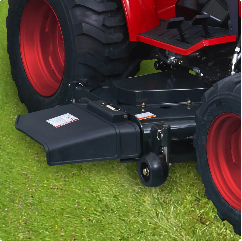 Tym Allrad-Kompakttraktor T255 mit Rasenbereifung und 153cm Zwischenachsmähwerk